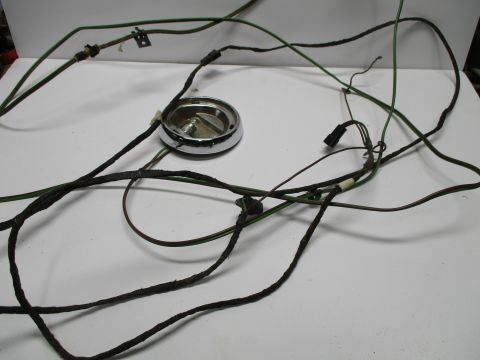 Roof dome light housing and complete wiring harness